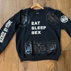 Mookee byYuske EAT SLEEP SEX WEED MUSIC FASHION Crewneck Size M  NWOT